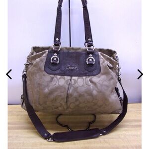 Coach Brown Signature Ashley Tote Bag